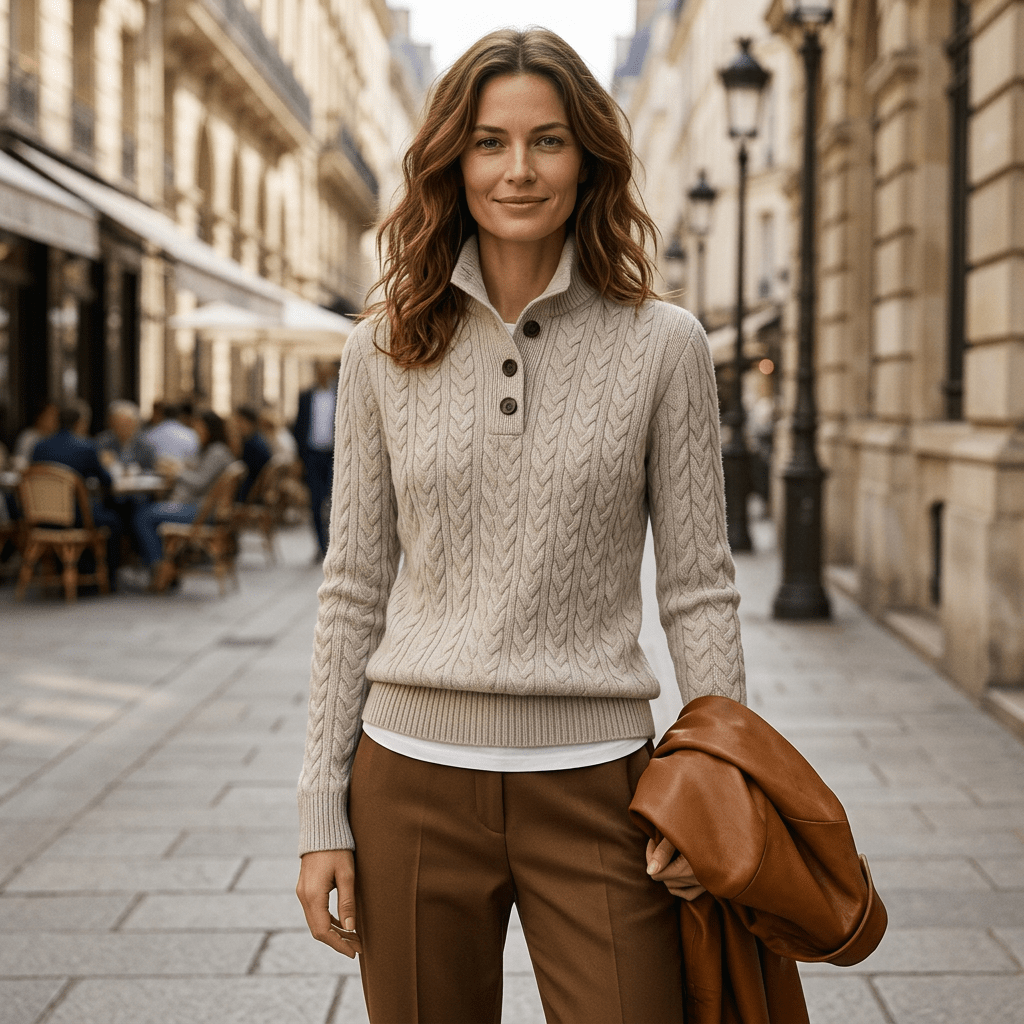 Lottie | Women's Button-Up Knit Layering Jumper