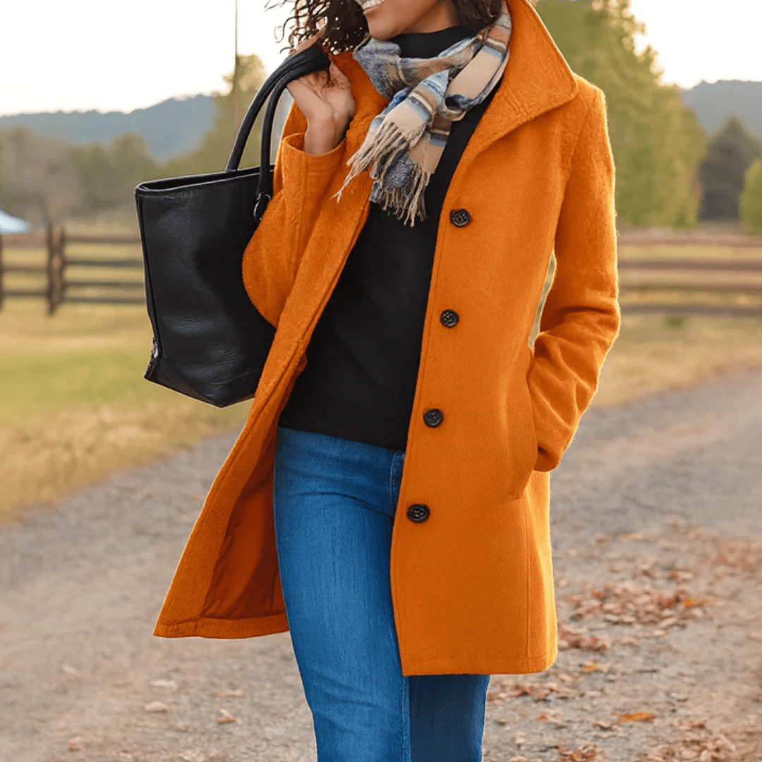 Shayna | Women's Classic Winter Button-Front Coat