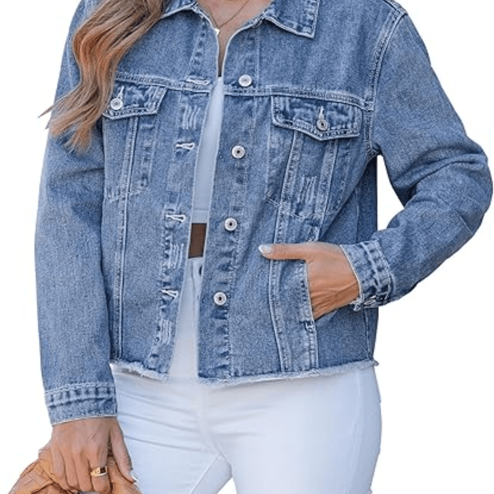 Kaylee | Women's Vintage Wash Turn-Down Collar Jacket