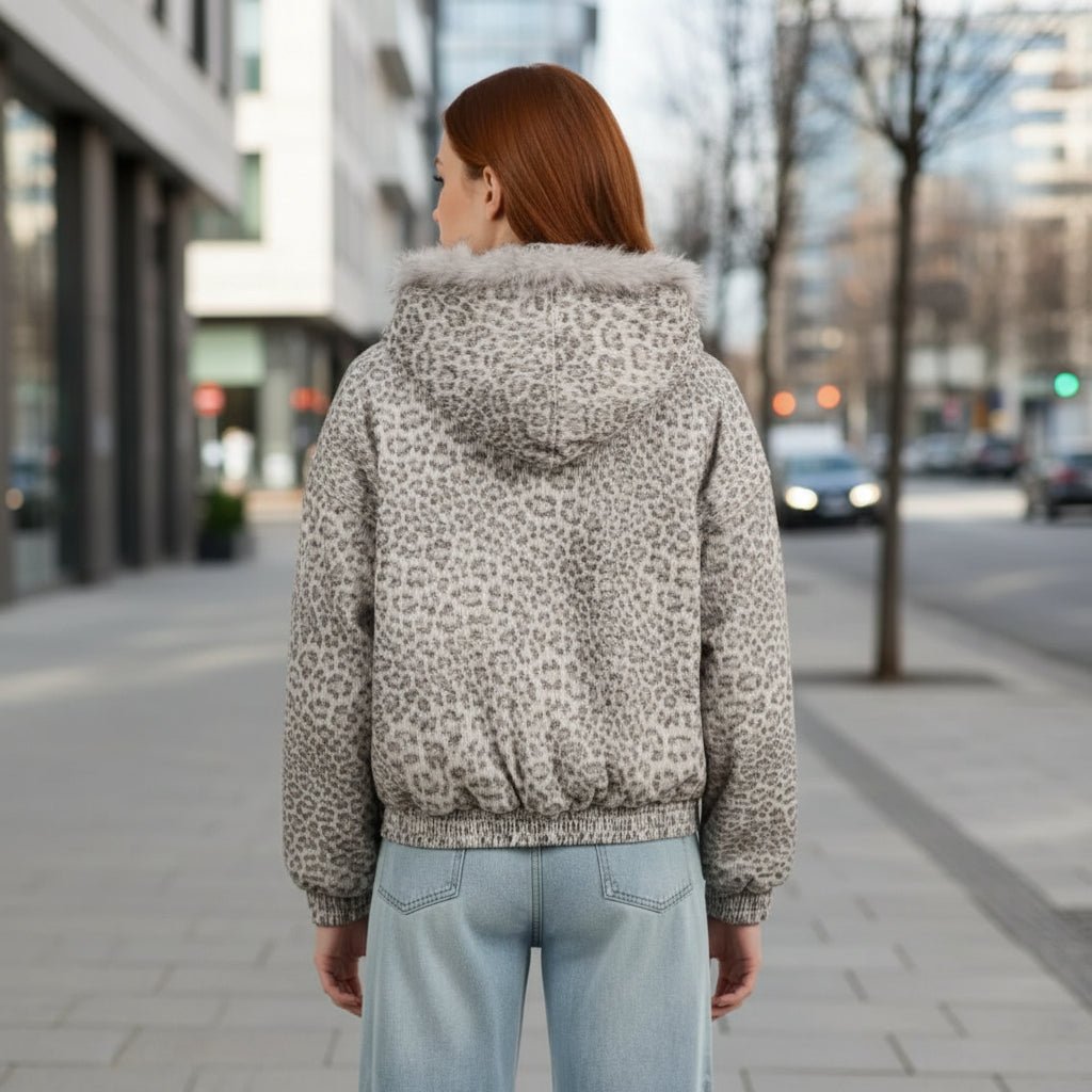 Kellie | Women's Cheetah Print Hooded Jacket