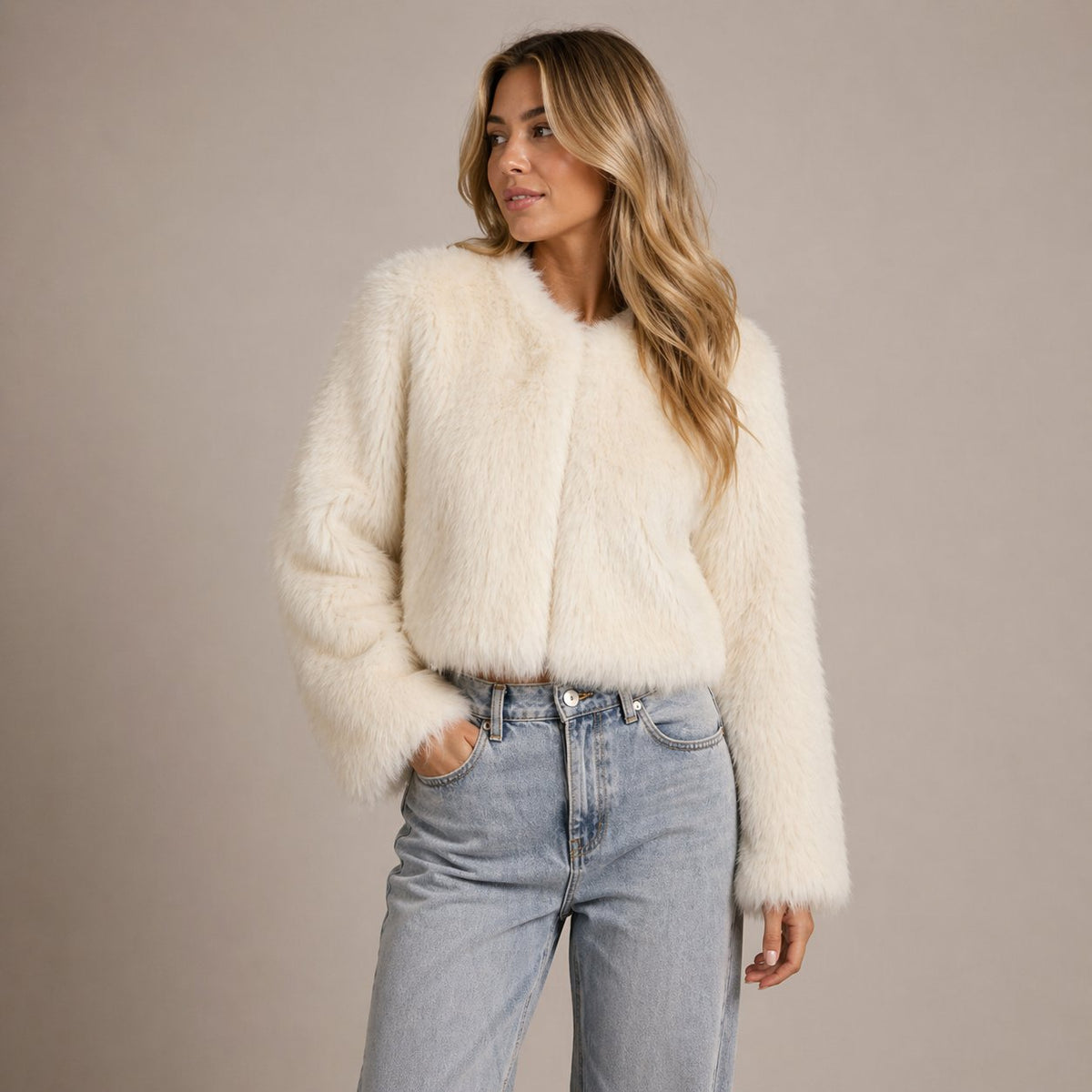 Shaina | Women's Cropped Open-Front Jacket