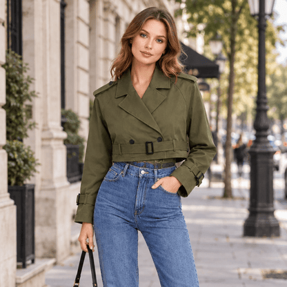 Ingrid | Kurzer Trenchcoat für Damen