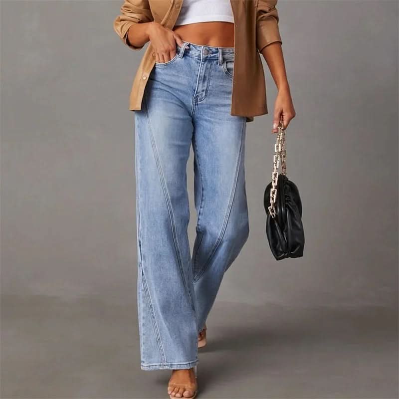 Lizbeth | Women's High-Waist Wide-Leg Denim Jeans