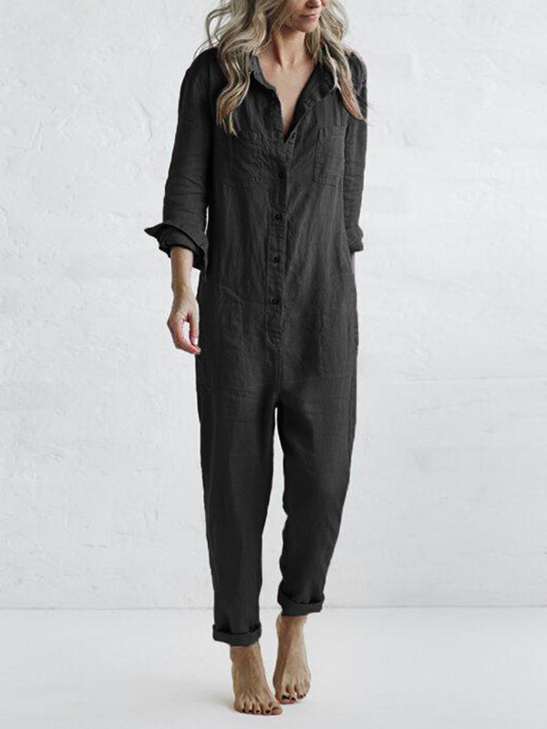 Loretta | Women's Long Sleeve Smart Jumpsuit