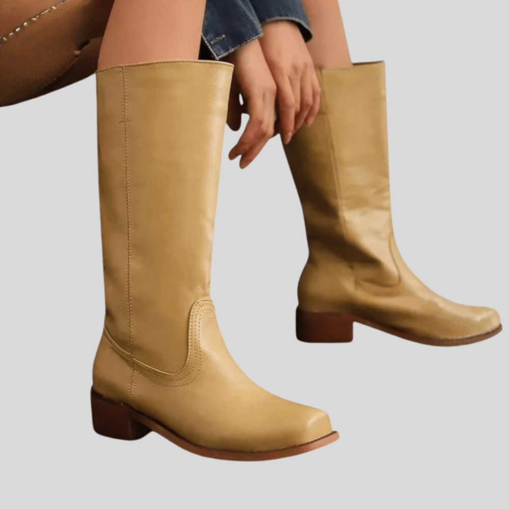 Krystal | Women's Sleek Knee High Heeled Boots