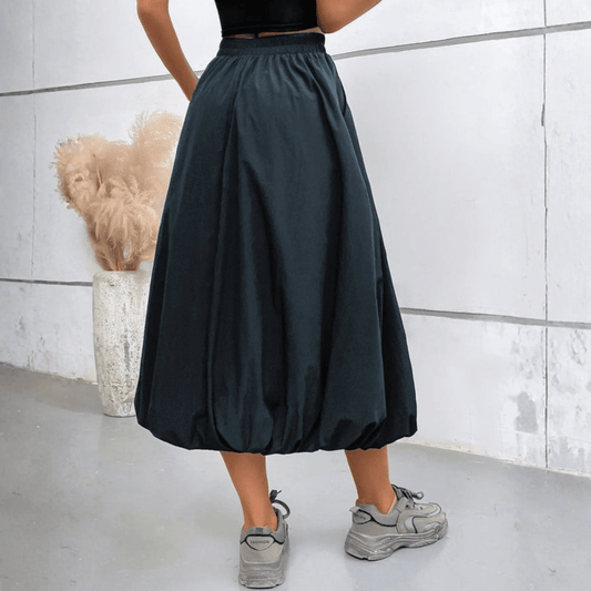 Erin | Women's High Waist Pleated Midi Skirt