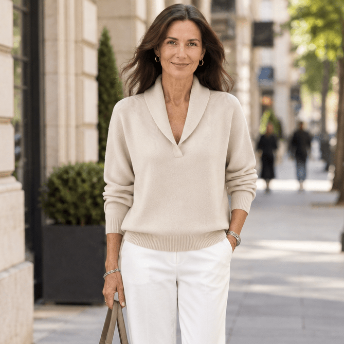 Karly | Women's V-Neck Long Sleeve Knit Jumper