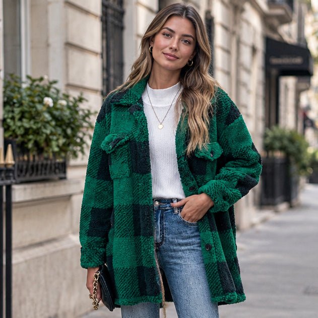 Sarai | Women's Check Shirt Jacket for Layering