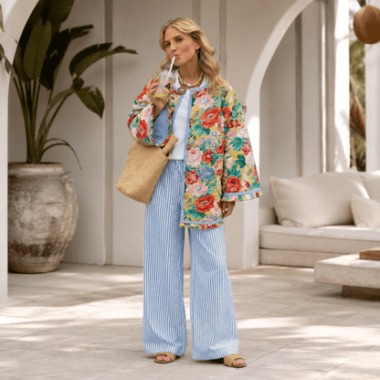 Kelli | Women's Floral Print Oversized Winter Jacket