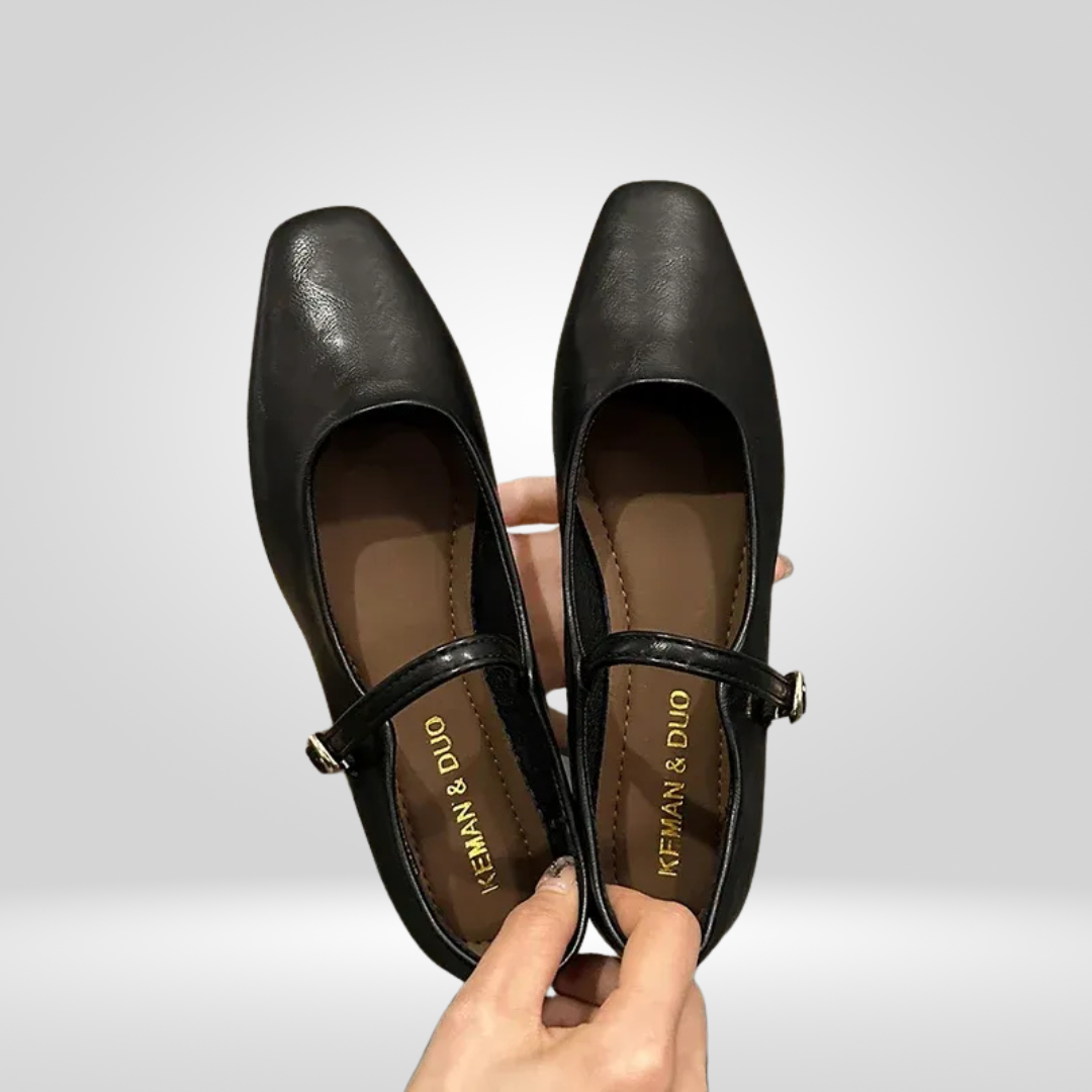 Paulina | Women's Square Toe Low Block Heel Mules