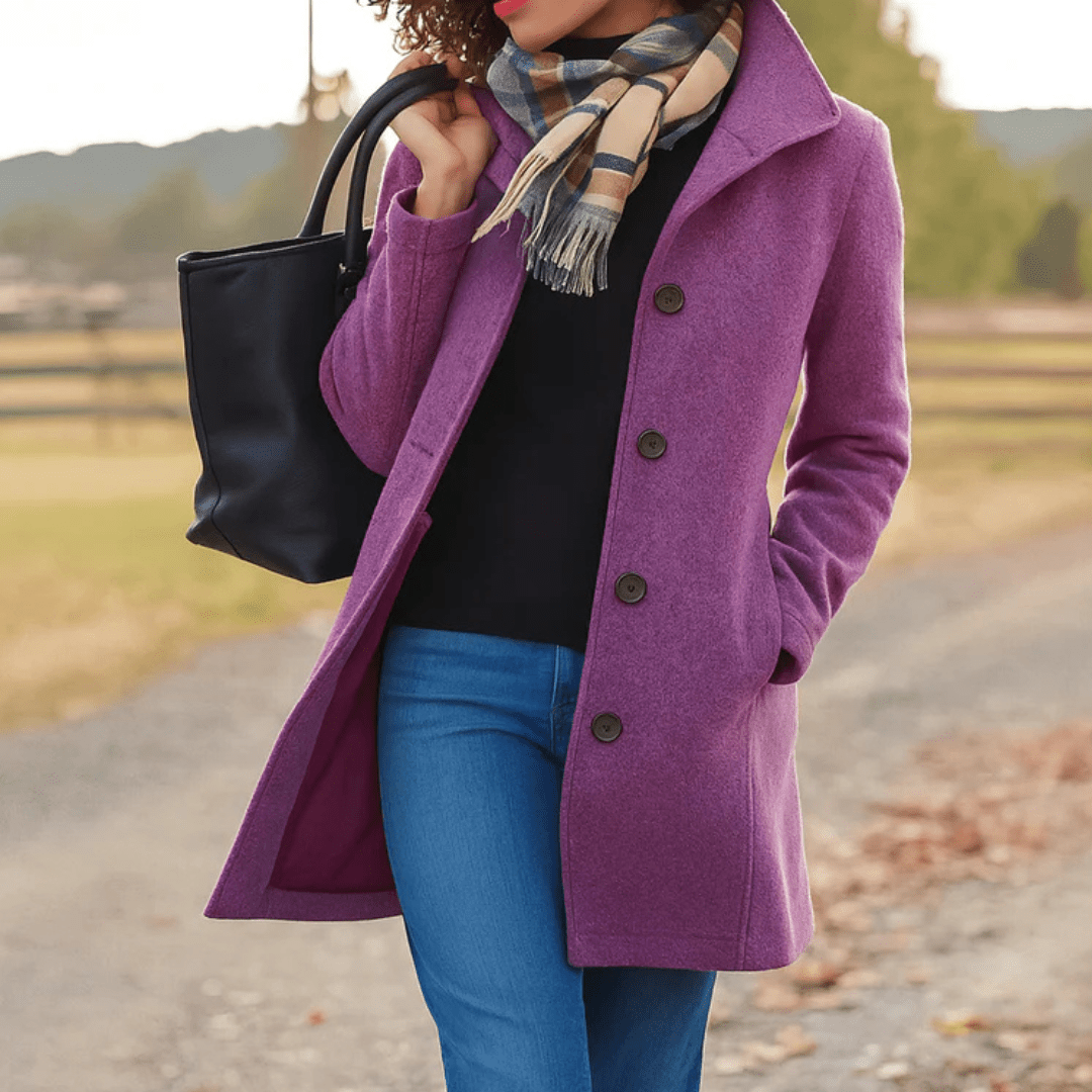 Shayna | Women's Classic Winter Button-Front Coat