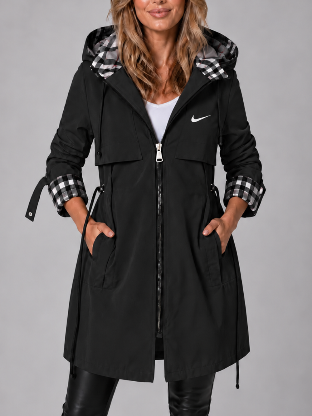 Sheri | Abrigo parka largo con capucha para mujer