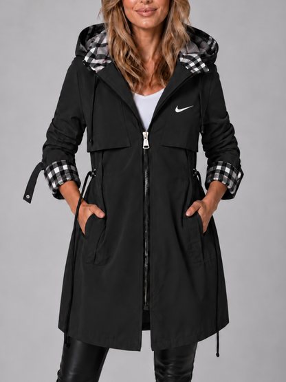 Sheri | Abrigo parka largo con capucha para mujer