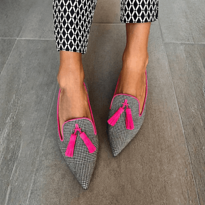 Lyra | Women's Pointed Fringe Smart Loafers