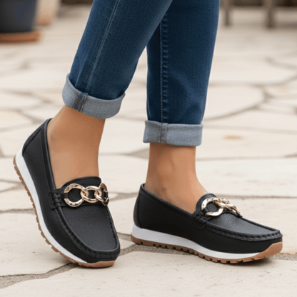 Natalie | Damen-Loafer mit Schnalle zum Hineinschlüpfen