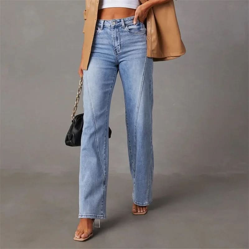 Lizbeth | Women's High-Waist Wide-Leg Denim Jeans