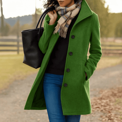 Shayna | Women's Classic Winter Button-Front Coat