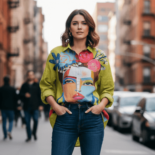 Meagan | Women's Patterned Relaxed Casual Top