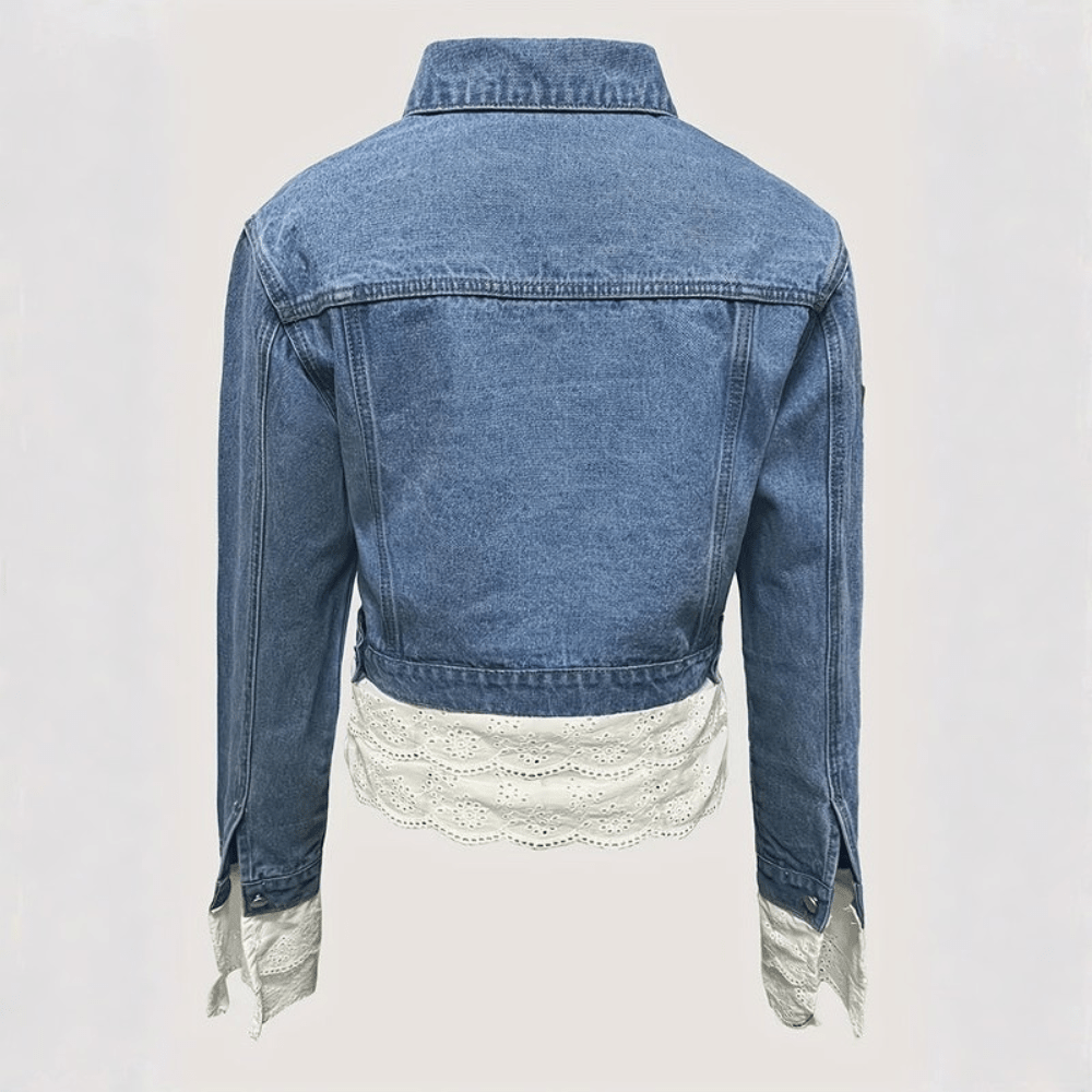 Angelina | Women's Cropped Jacket with Delicate Trim