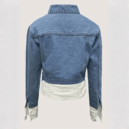 Angelina | Women's Cropped Jacket with Delicate Trim