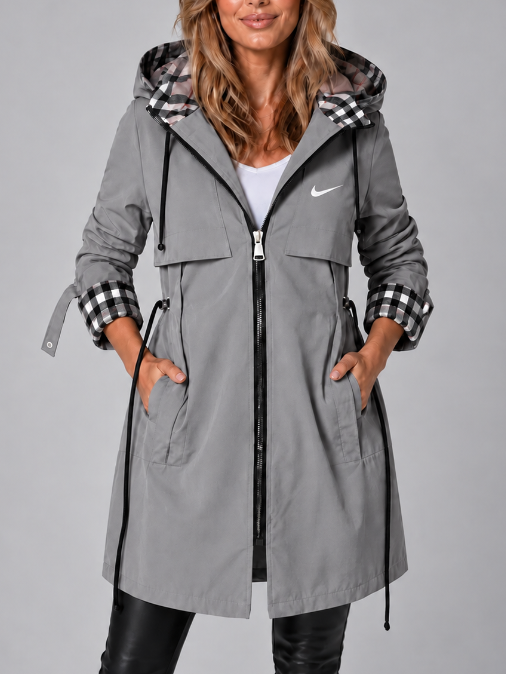 Sheri | Abrigo parka largo con capucha para mujer