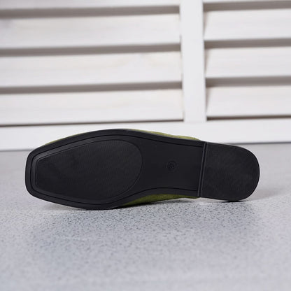 Nevaeh | Women's Square Toe Slip-On Mule Loafer Flats