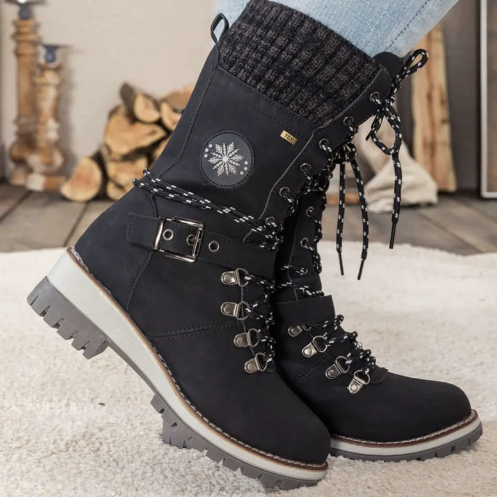 Simone | Women's Knit-Cuff Winter Snow Boots