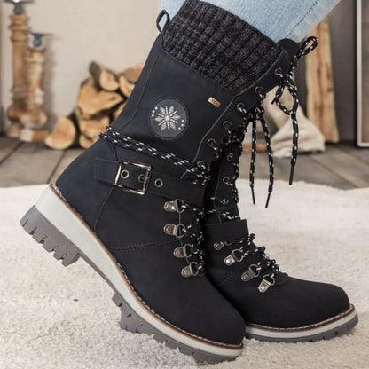 Simone | Women's Knit-Cuff Winter Snow Boots