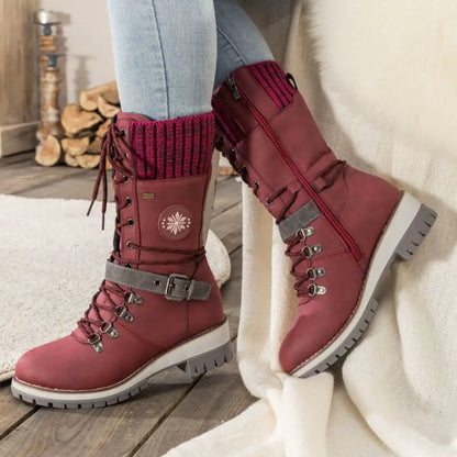 Simone | Women's Knit-Cuff Winter Snow Boots