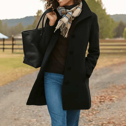 Shayna | Women's Classic Winter Button-Front Coat