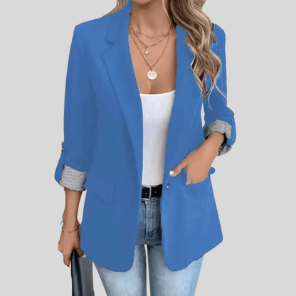 Sharon | Women's Slim Fit Blazer with Striped Cuffs