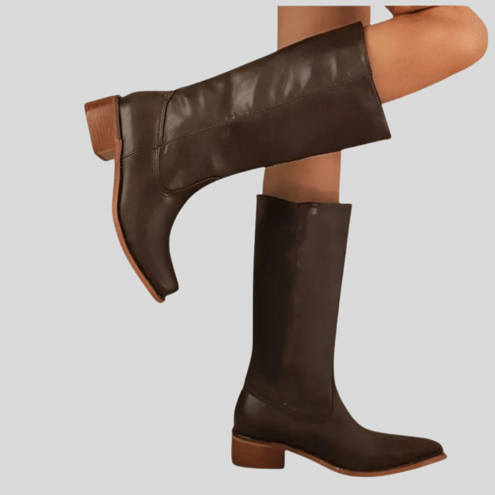 Krystal | Women's Sleek Knee High Heeled Boots