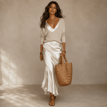 Jazmin | Women's Jumper and Midi Skirt Set