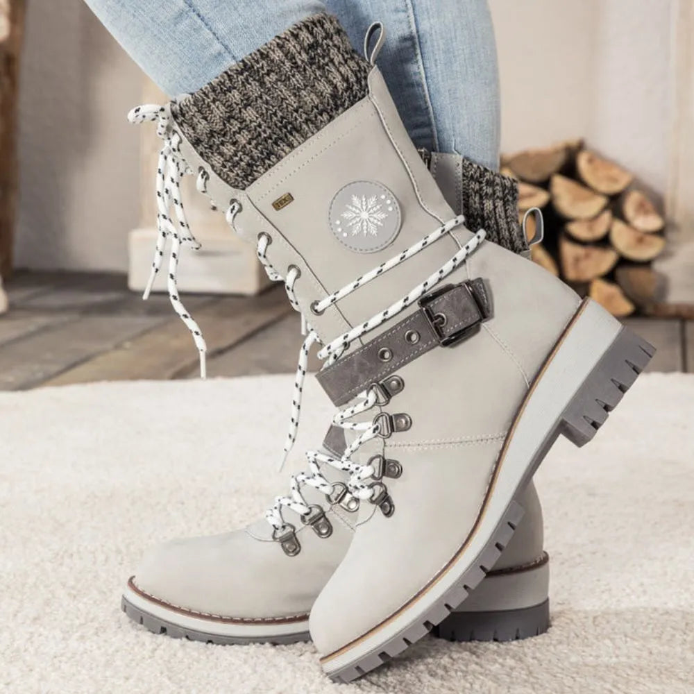 Simone | Women's Knit-Cuff Winter Snow Boots
