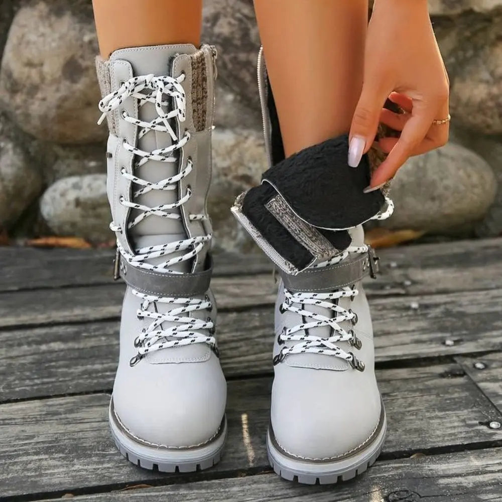 Simone | Women's Knit-Cuff Winter Snow Boots