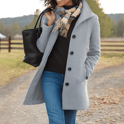 Shayna | Women's Classic Winter Button-Front Coat