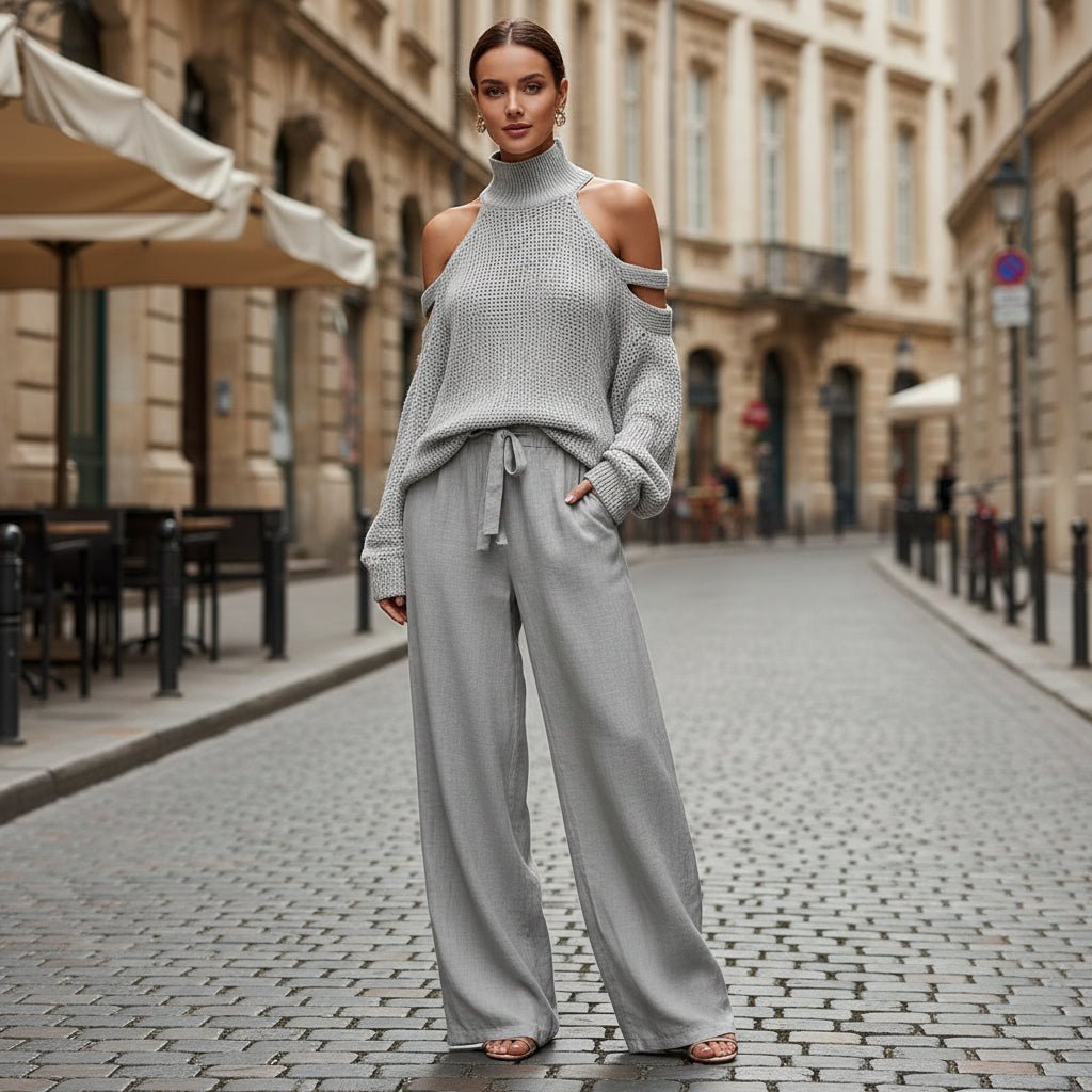 Beatrice | Women's Bardot Neckline Two-Piece Set