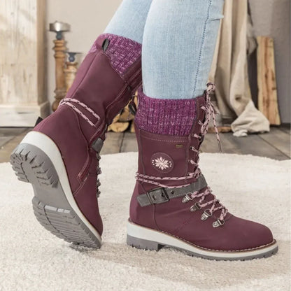 Simone | Women's Knit-Cuff Winter Snow Boots