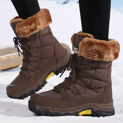 Eliana | Botas de invierno para nieve con puños de pelo sintético para mujer