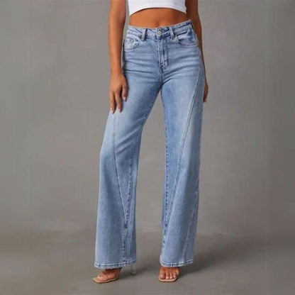 Lizbeth | Women's High-Waist Wide-Leg Denim Jeans