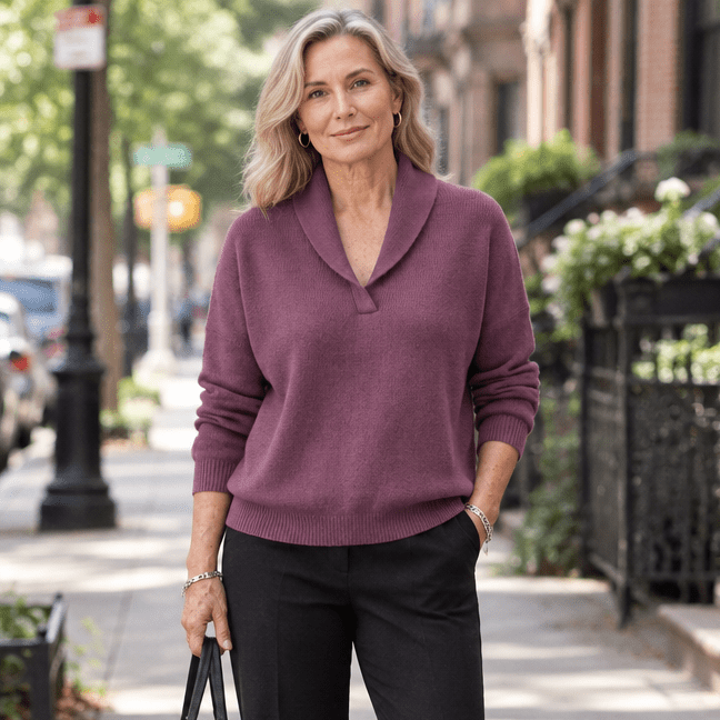 Karly | Women's V-Neck Long Sleeve Knit Jumper