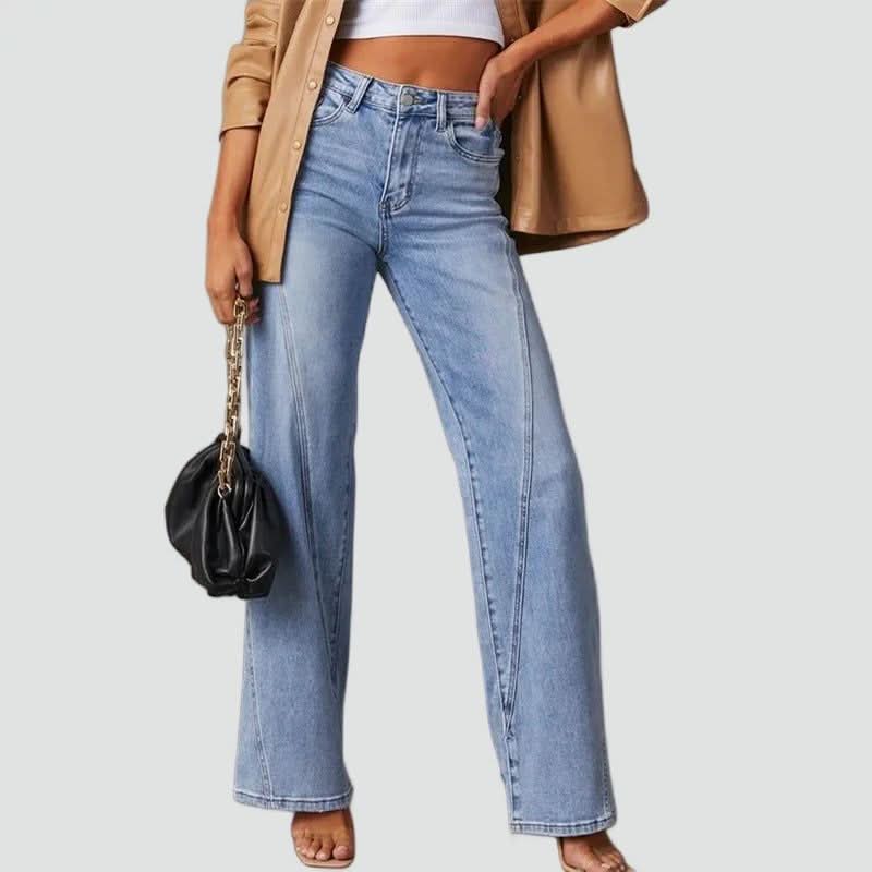 Lizbeth | Women's High-Waist Wide-Leg Denim Jeans