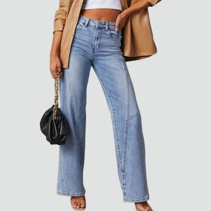 Lizbeth | Women's High-Waist Wide-Leg Denim Jeans