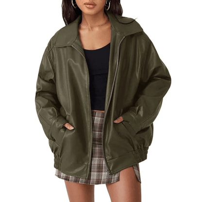 Julia | Women's Relaxed Fit Lapel Zip Jacket