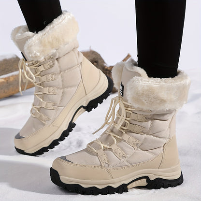Eliana | Botas de invierno para nieve con puños de pelo sintético para mujer