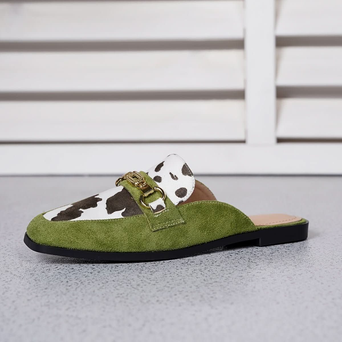 Nevaeh | Women's Square Toe Slip-On Mule Loafer Flats