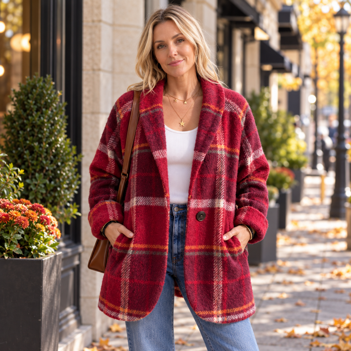 Hailee | Women's Winter Plaid Oversized Coat