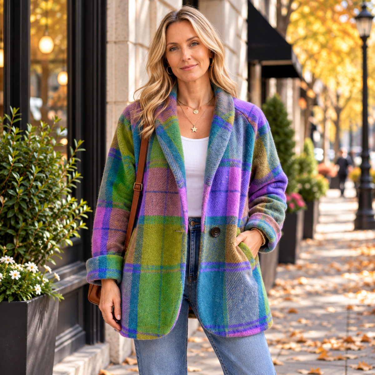 Hailee | Women's Winter Plaid Oversized Coat
