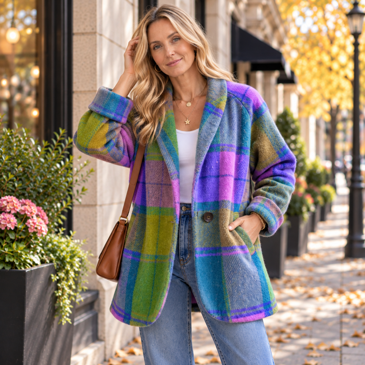 Hailee | Women's Winter Plaid Oversized Coat