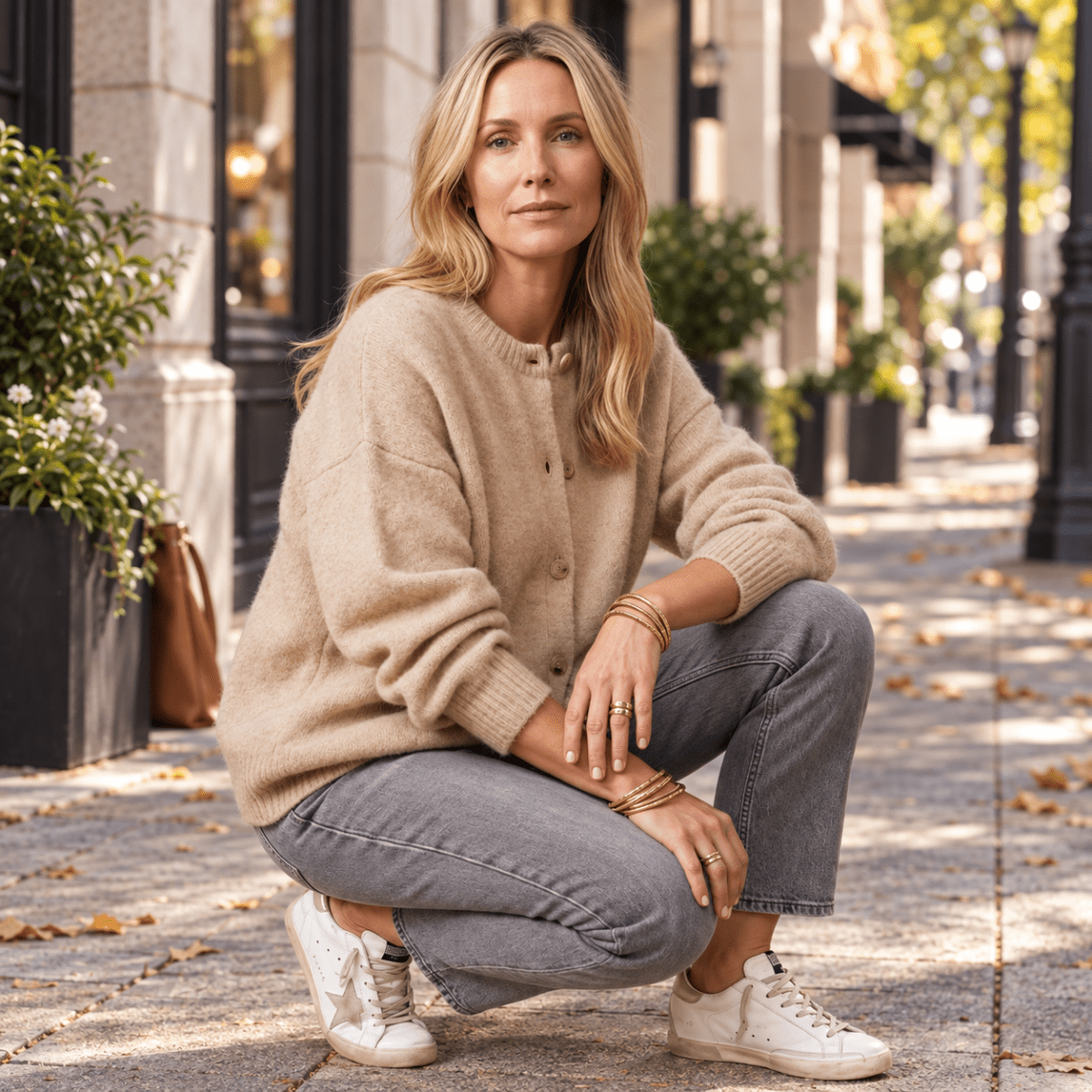 Leanna | Women's Oversized Button-Up Layering Cardigan